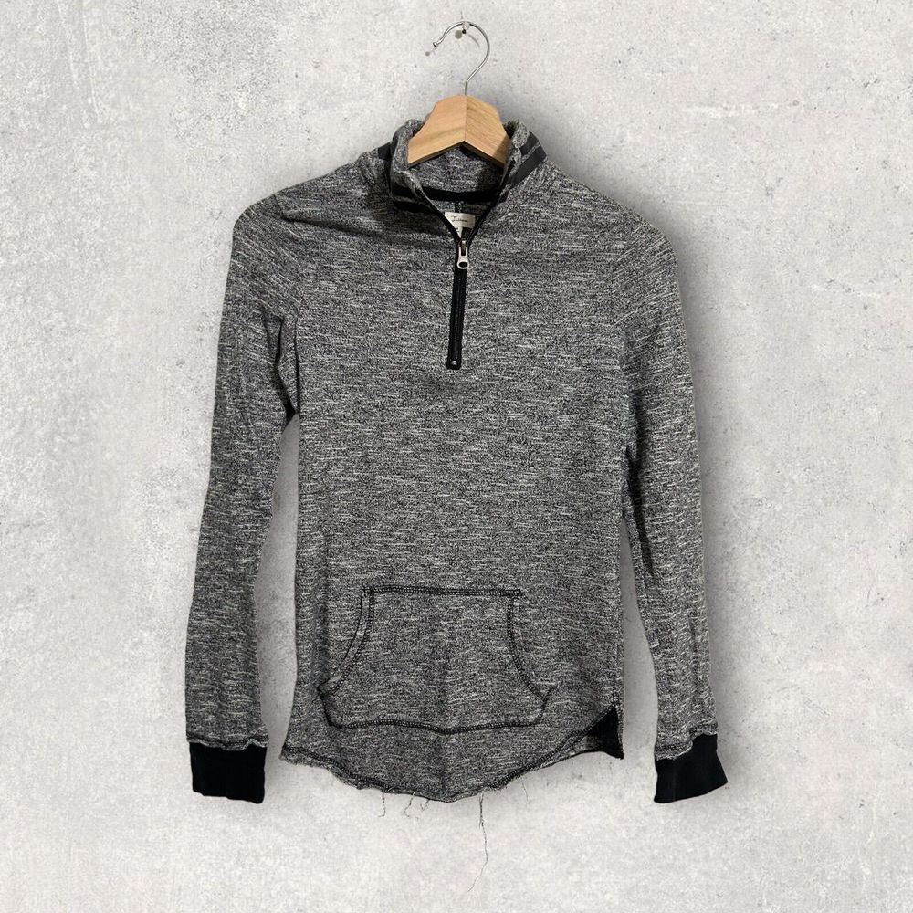 Trillium Women's 1/4 Quarter Zip Sweater Gray Size Medium Fit‎ Smalls